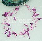 dyed pearl necklace Under $ 8