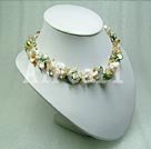 coin pearl crystal necklace