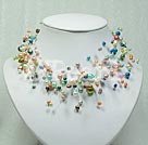 4-5mm multi color pearl necklace