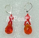 pearl crystal drop earrings