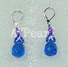 pearl crystal drop earrings