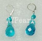 pearl crystal earrings