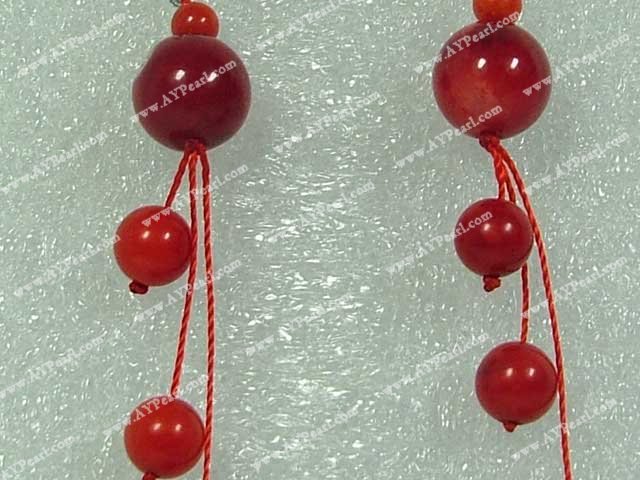 Handmade coral earring