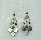 Handmade Indian agate shell earring