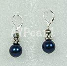 pearl and seashell beaded earring