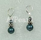 pearl and seashell beads ball earrings under $ 3