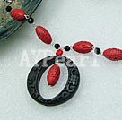 Handmade lacquer wooden necklace