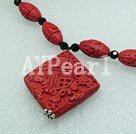 Handmade lacquer wooden necklace