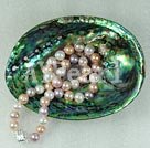 11-11.5mm three colored pearl beaded necklace under $200