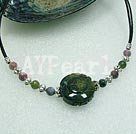 Discount seven colored jade necklace