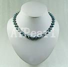 10-11.5mm black pearl necklace under $ 40