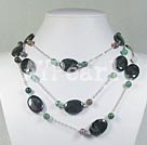 seven colored jade and stone necklace under $ 20