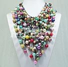 multi color seashell beads necklace under $ 30