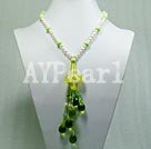 pearl and peridot necklace under $12