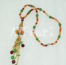 agate flower necklace under $ 15
