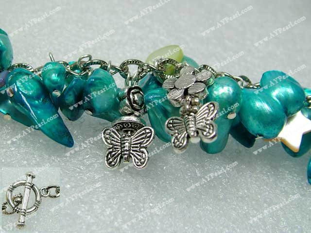 dyed pearl shell bracelet