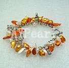 dyed pearl fashion bracelet
