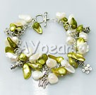 dyed pearl fashion bracelet