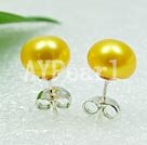 8-8.5mm yellow pearl studs under $2.5