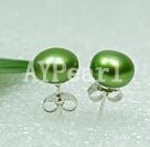 Discount 8-8.5mm green pearl studs
