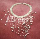 4-7mm white pearl bridal necklace
