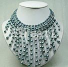 5-6mm black pearl necklace