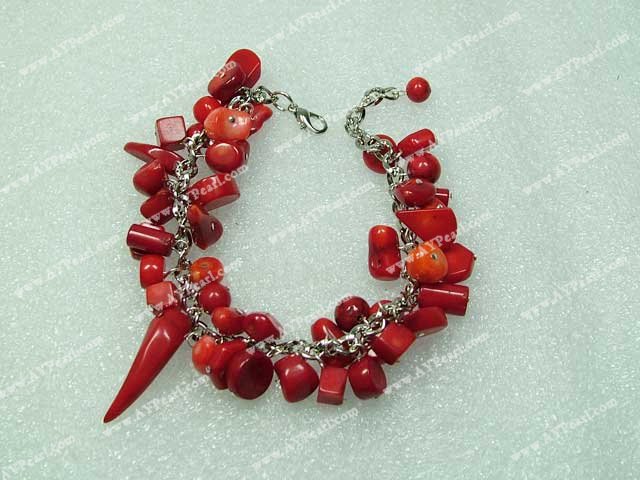 Handmade coral bracelet