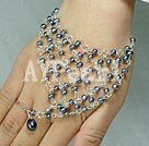 Hademade black pearl bracelet