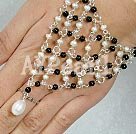 pearl and black stone bracelet Under $ 10