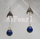 lapis ball earrings