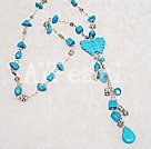 blue turquoise butterfly necklace