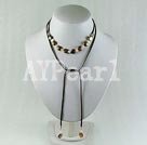 coin pearl with leather cord necklace under $ 5