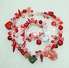 Discount coral and crystal and pearl shell sets