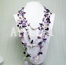 Handmade pearl shell crystal necklace