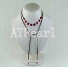 pearl with leather cord necklace under $ 5