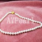 7,5-8mm White Pearl Beaded neckace