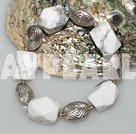 white sea shell stretch bracelet