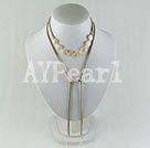 coin pearl with leather cord necklace Under $ 8