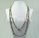 green piebald stone necklace