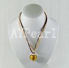 Handmade colored glazed necklace