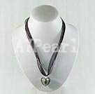 Handmade colored glazed necklace