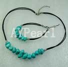 8-9mm turquoise necklace bracelet sets