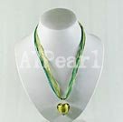 Handmade colored glazed necklace