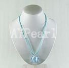 Handmade colored glazed necklace