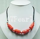 coral choker necklace