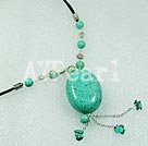 burst pattern turquoise necklace