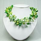 Discount fashion pearl crystal necklace
