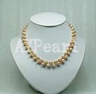 7-8mm pink pearl necklace