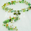 aventurine crystal pearl necklace