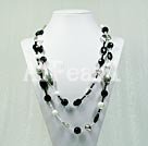 Discount crystal and white sea shell necklace